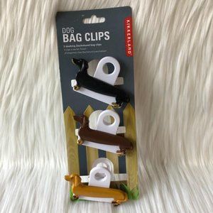 Kikkerland Dachshund Dog Bag Clips Set